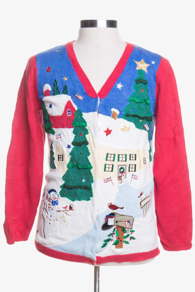 Blue Ugly Christmas Cardigan 43826