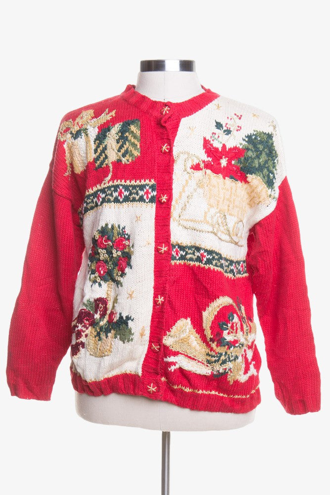 Red Ugly Christmas Cardigan 44043
