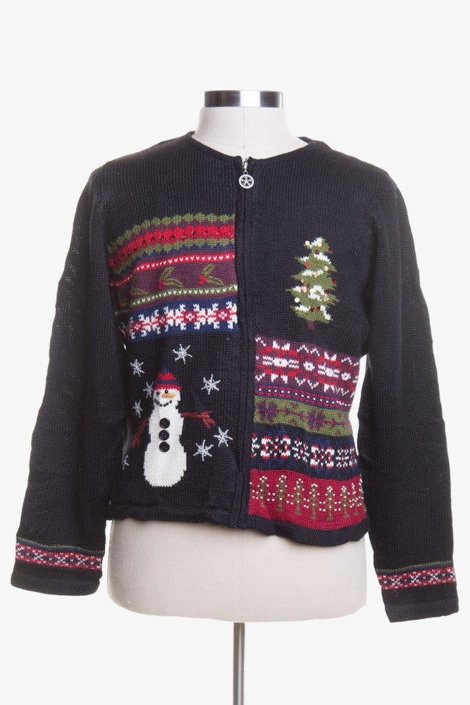 Black Ugly Christmas Cardigan 44654