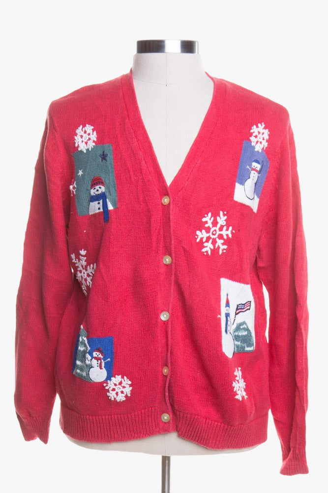 Red Ugly Christmas Cardigan 44856