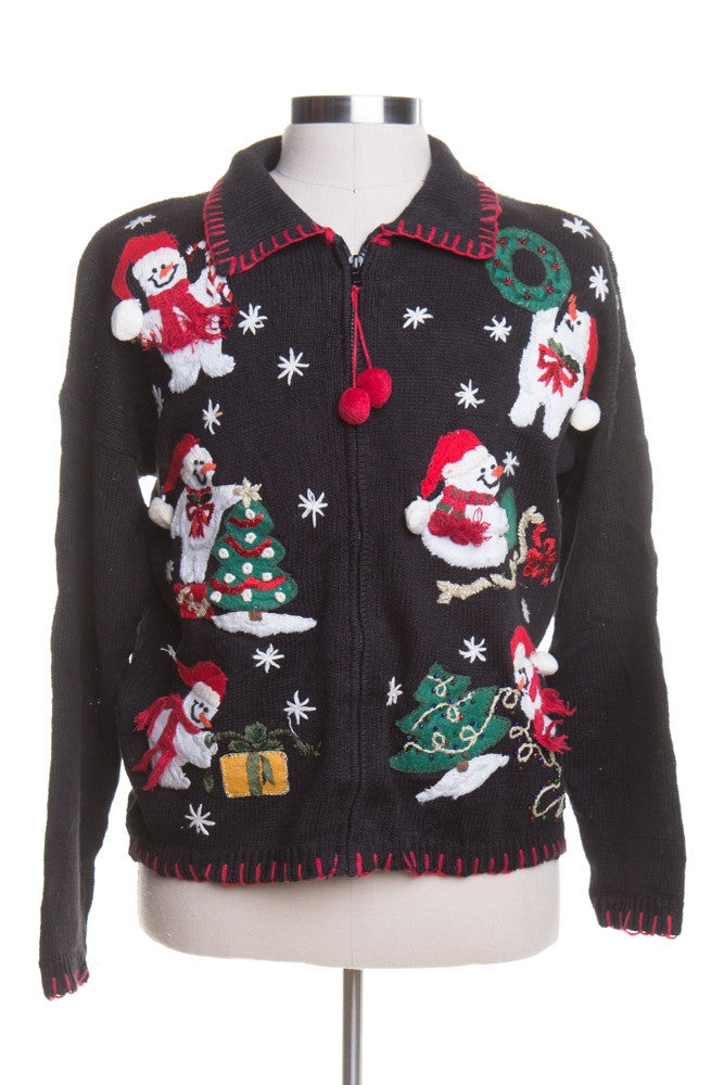 Black Ugly Christmas Cardigan 44865