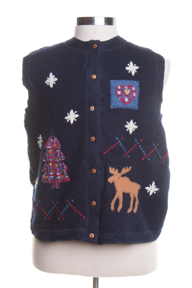 Black Ugly Christmas Vest 44887