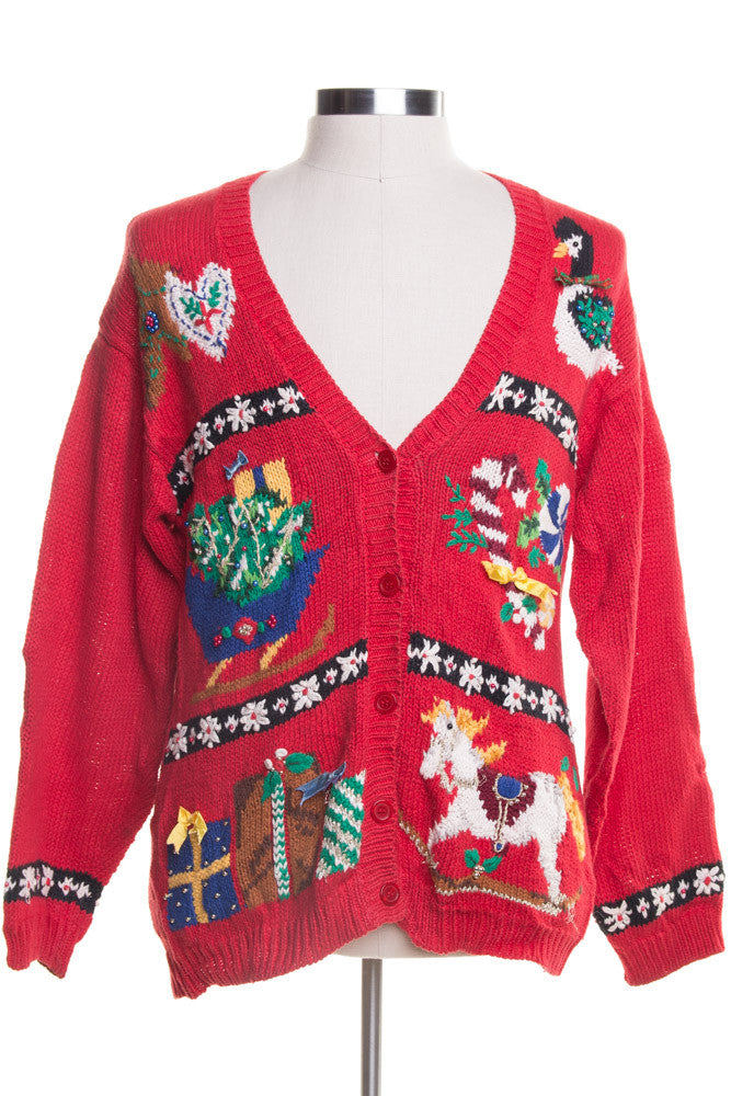 Red Ugly Christmas Cardigan 45236