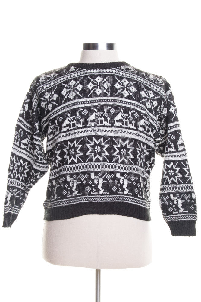 Black Ugly Christmas Pullover 45341