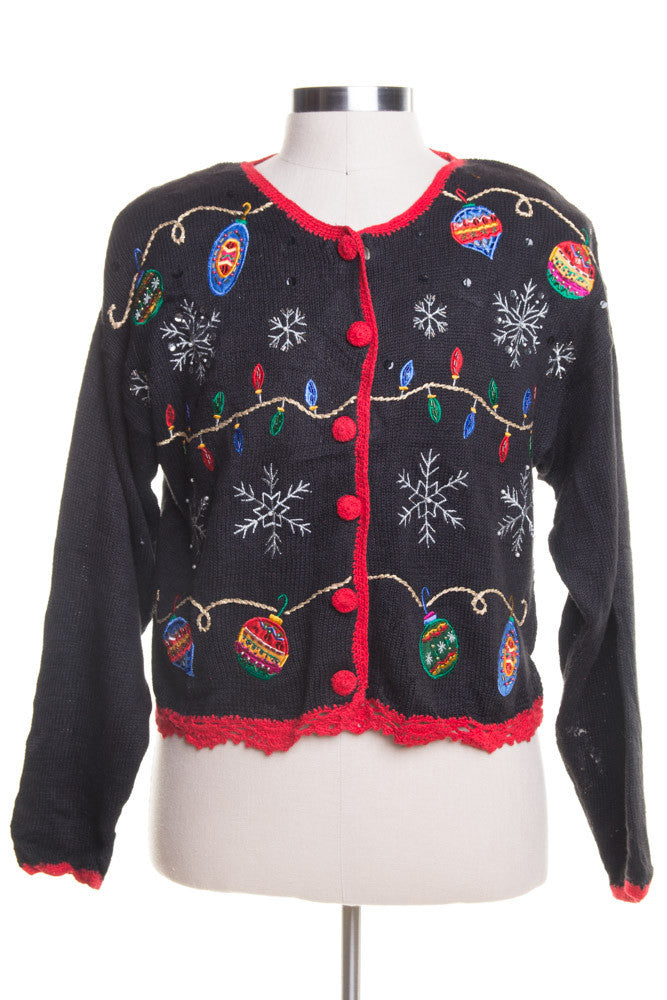 Black Ugly Christmas Cardigan 45527