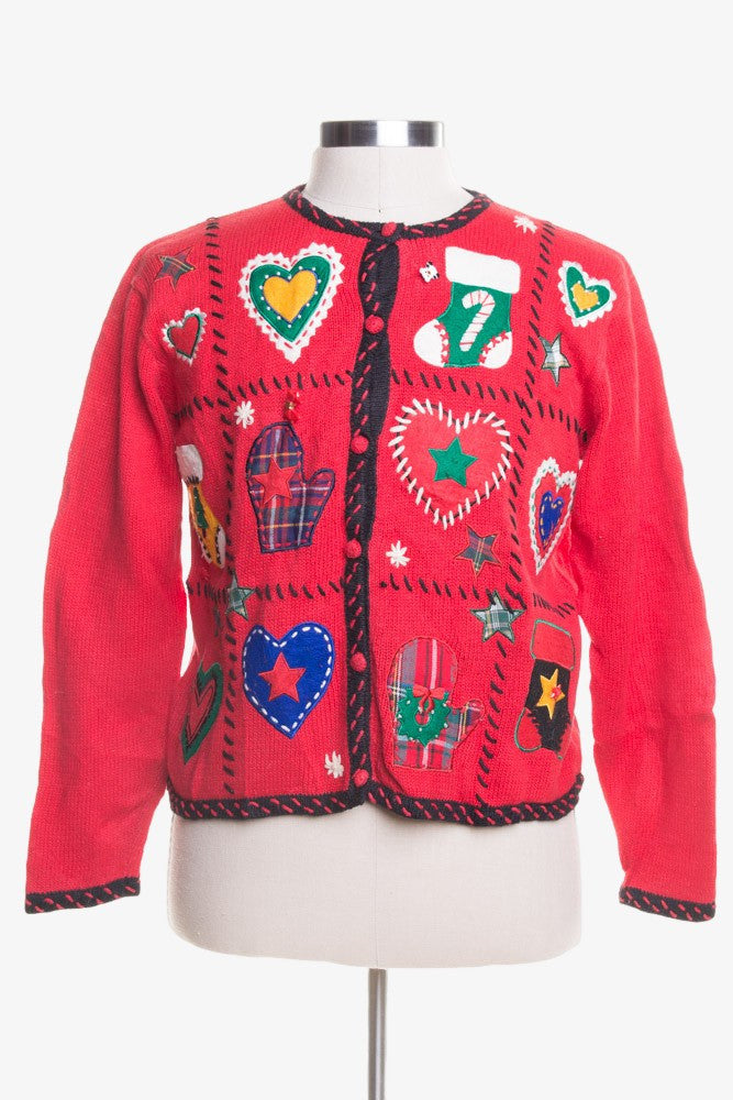 Red Ugly Christmas Cardigan 45605