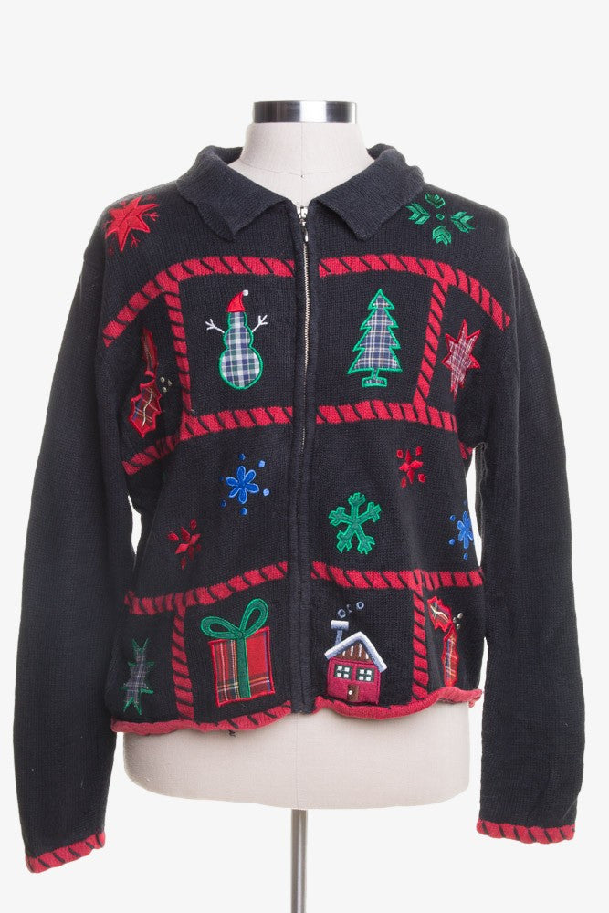 Black Ugly Christmas Cardigan 45983