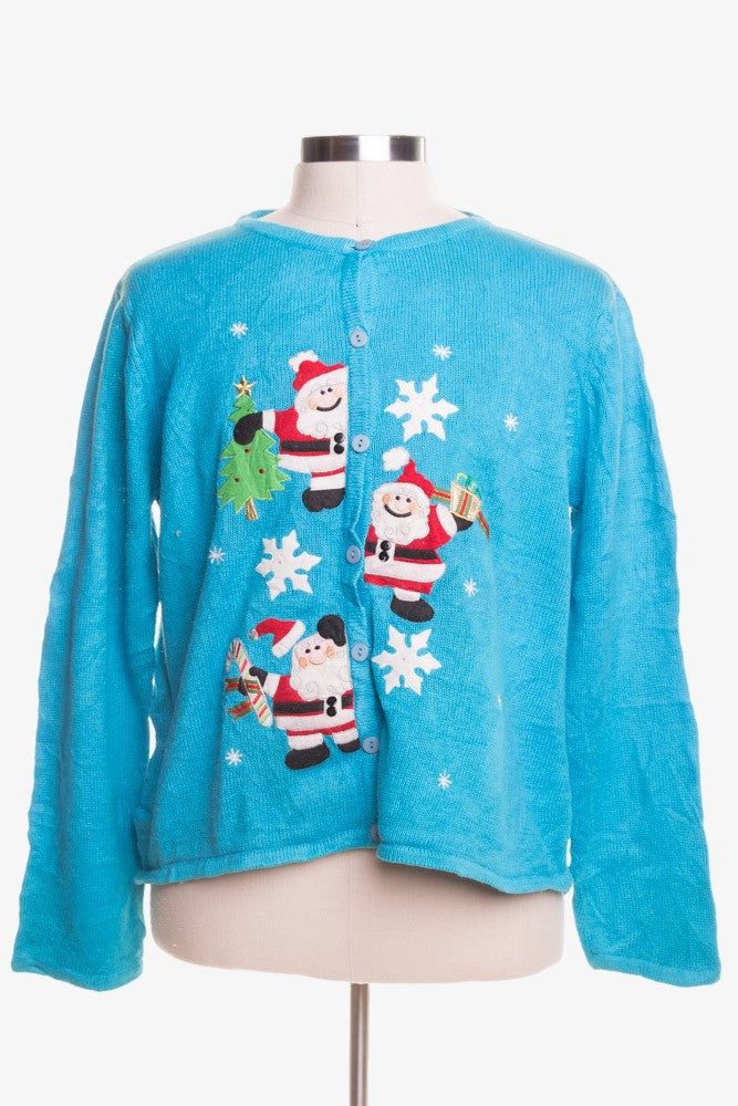 Blue Ugly Christmas Cardigan 46253