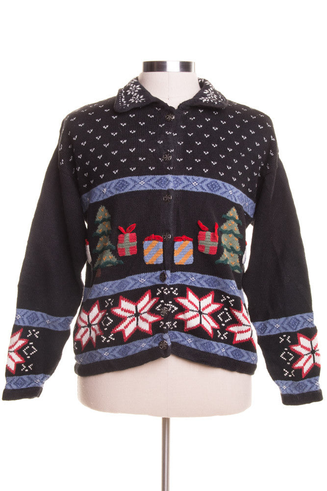 Black Ugly Christmas Cardigan 46293