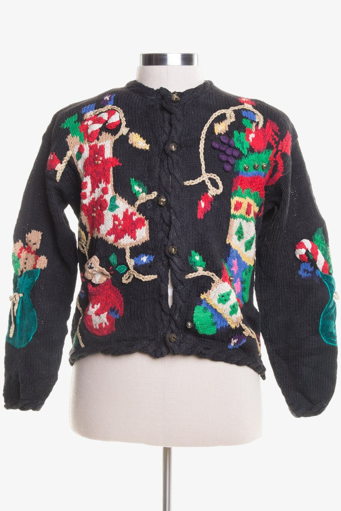 Black Ugly Christmas Cardigan 46767