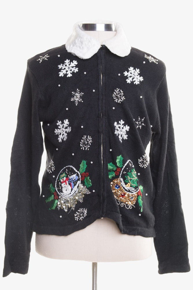 Black Ugly Christmas Cardigan 46809