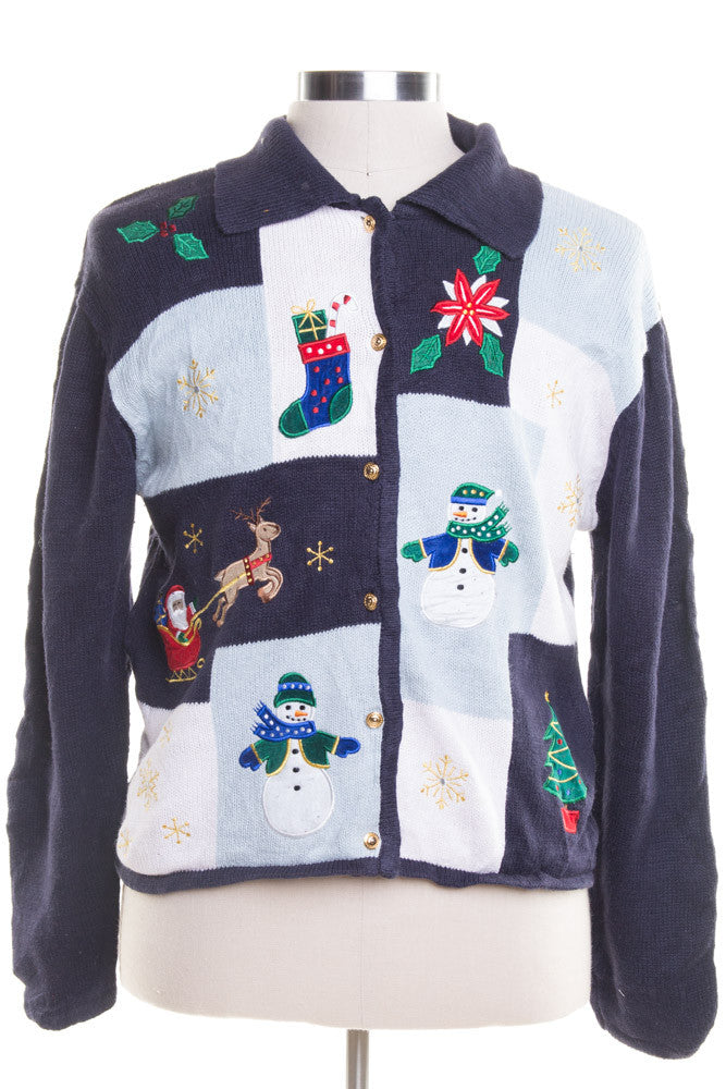 Blue Ugly Christmas Cardigan 46849
