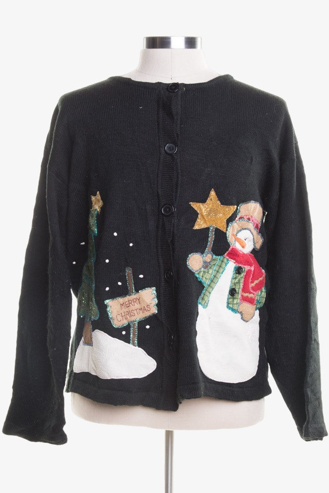 Black Ugly Christmas Cardigan 47125