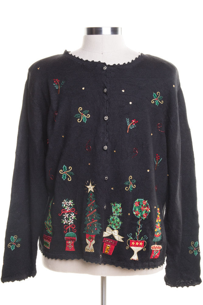 Black Ugly Christmas Cardigan 47316