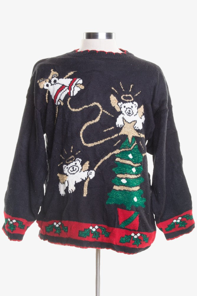 Black Ugly Christmas Pullover 48049