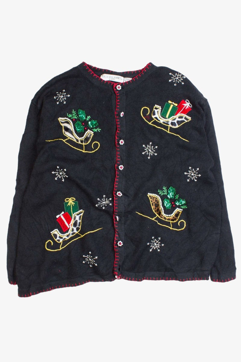Black Ugly Christmas Cardigan 49877