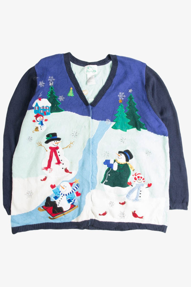 Blue Ugly Christmas Cardigan 50389