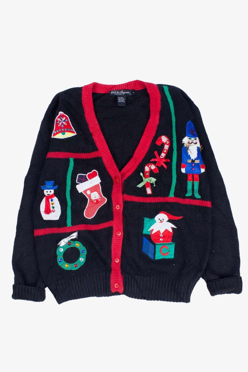 Black Ugly Christmas Cardigan 55156