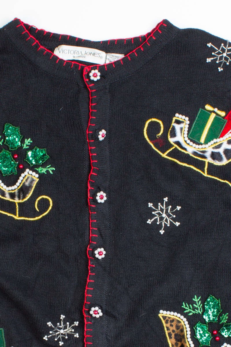 Black Ugly Christmas Cardigan 49877