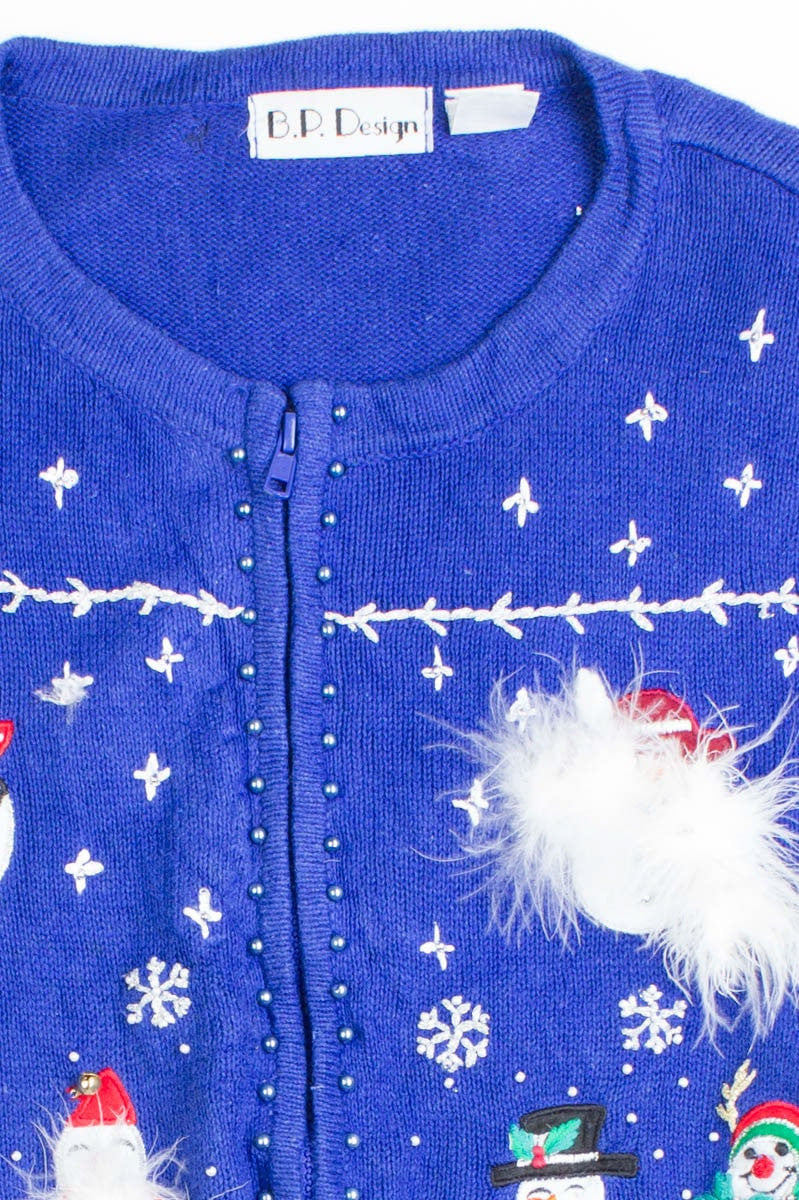 Blue Ugly Christmas Cardigan 49885