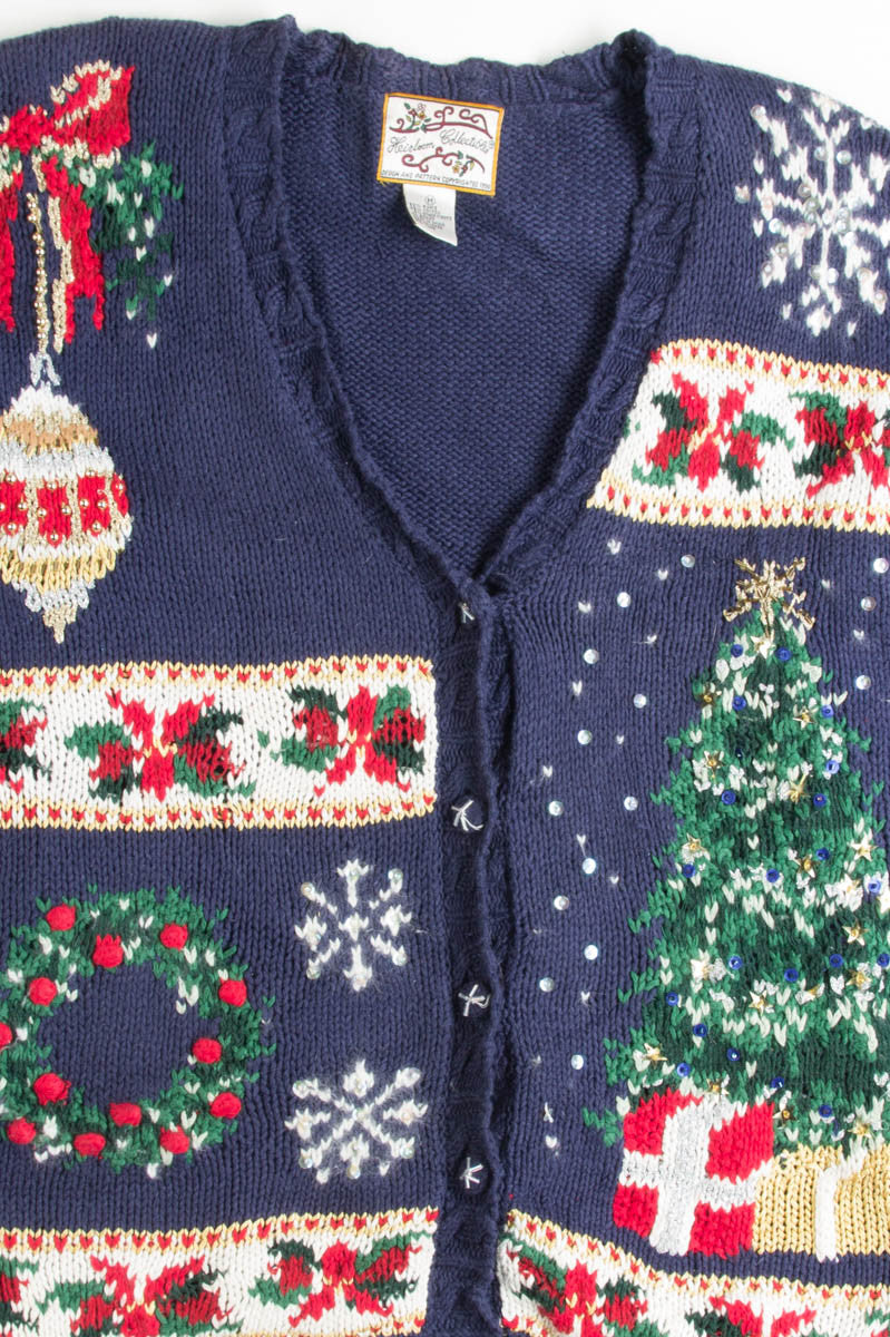 Blue Ugly Christmas Cardigan 50437