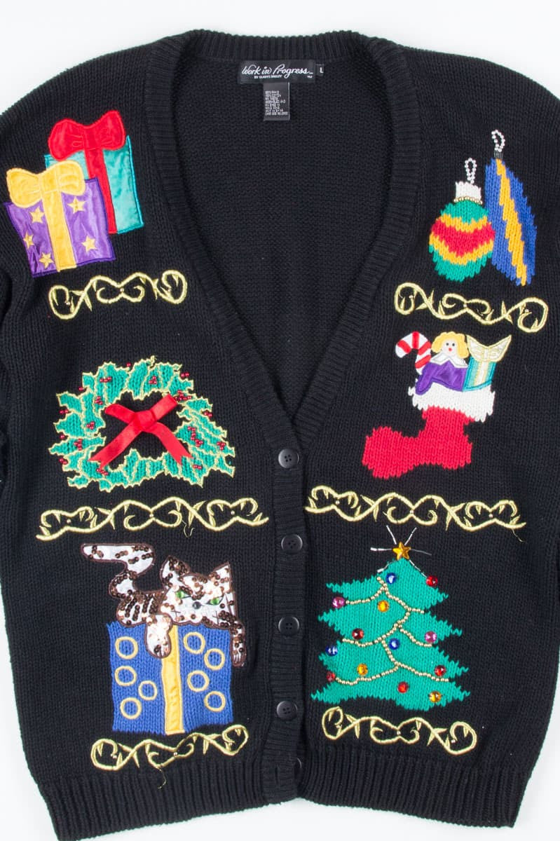 Black Ugly Christmas Cardigan 51503