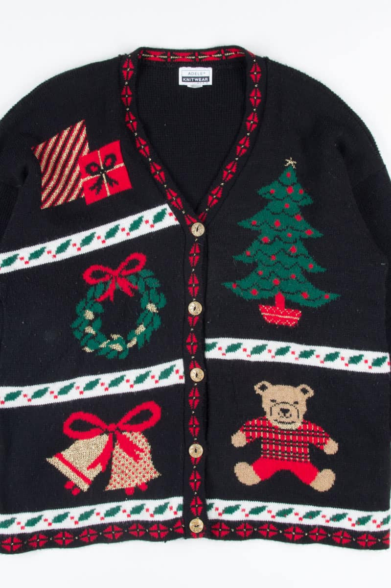 Black Ugly Christmas Cardigan 52111