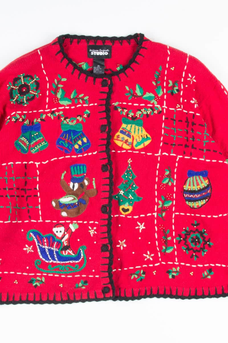 Red Ugly Christmas Cardigan 52163