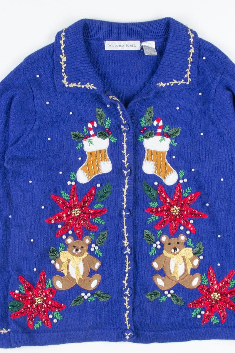 Blue Ugly Christmas Cardigan 52198