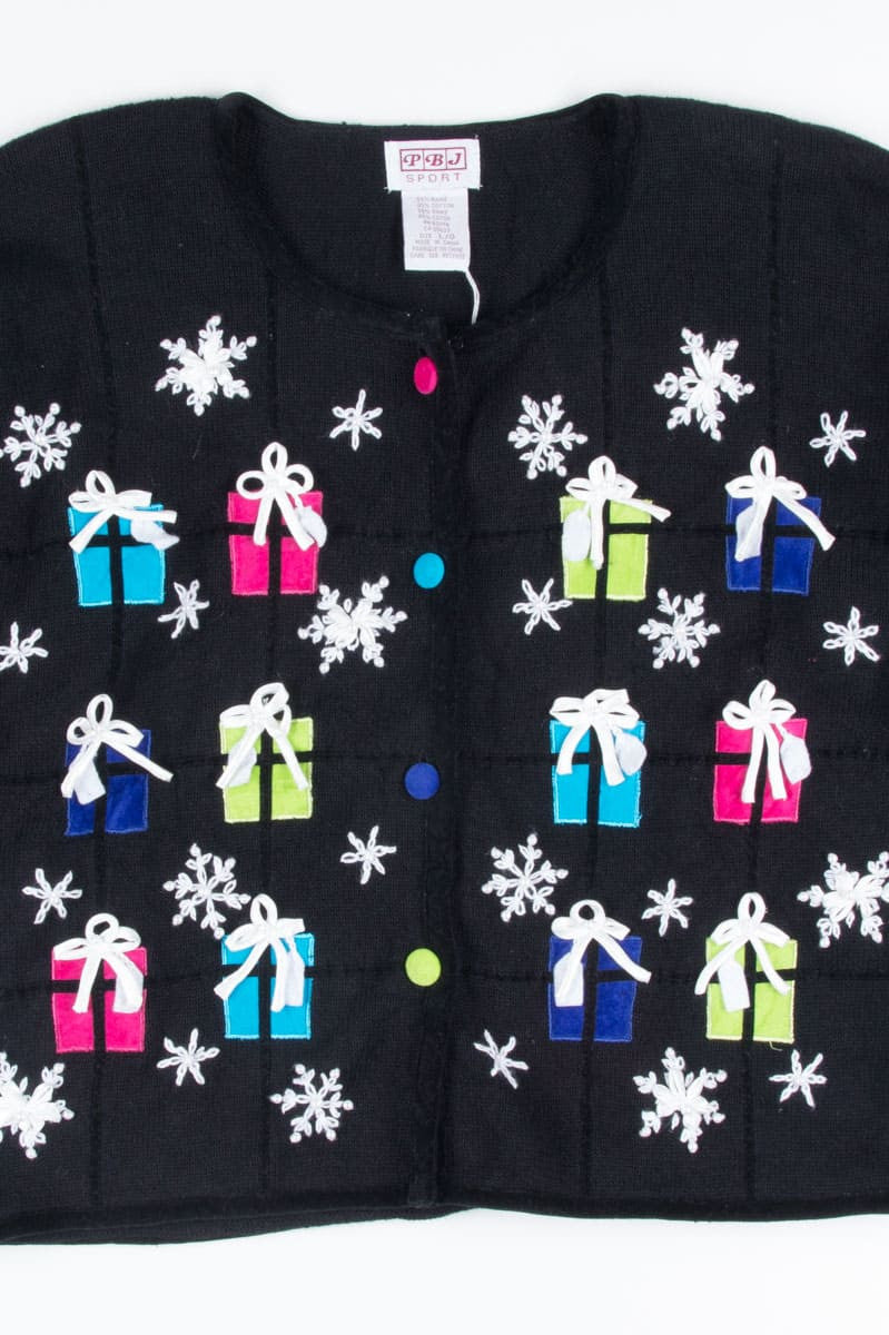 Black Ugly Christmas Cardigan 52211
