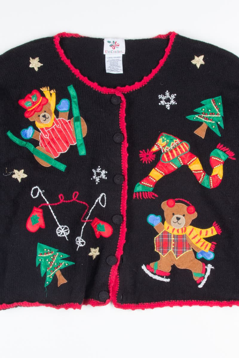 Black Ugly Christmas Cardigan 52472
