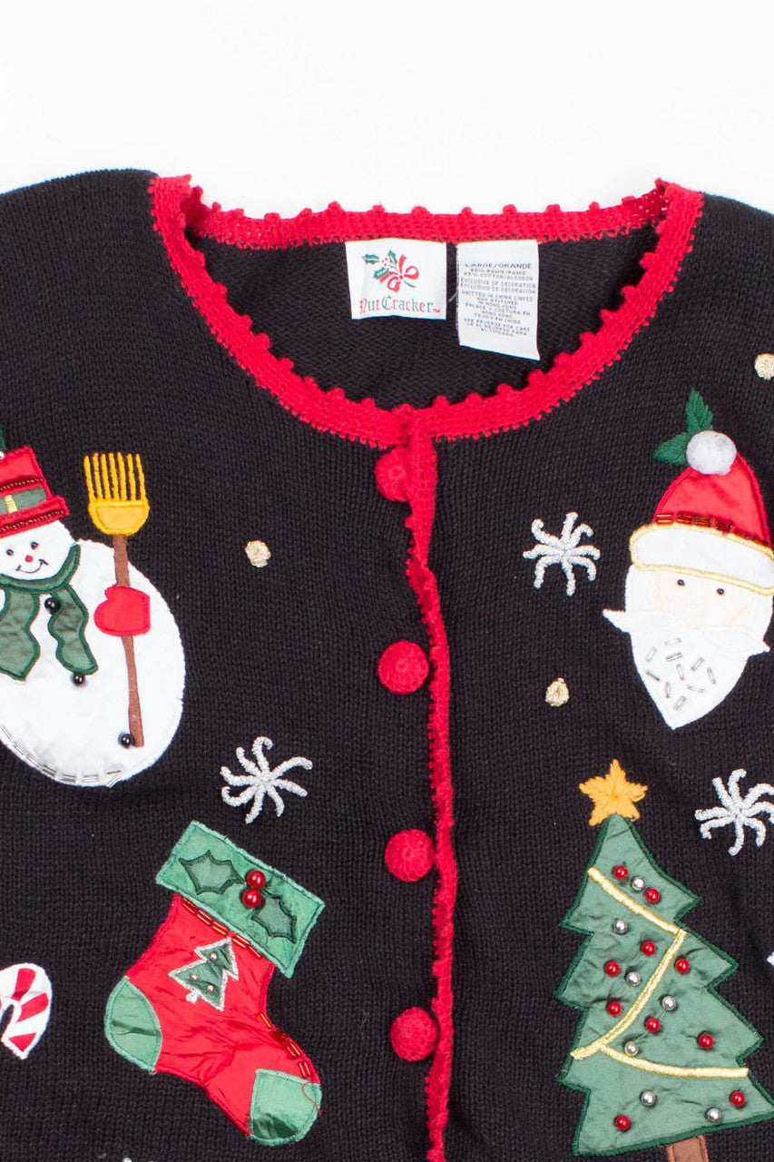 Black Ugly Christmas Cardigan 52720