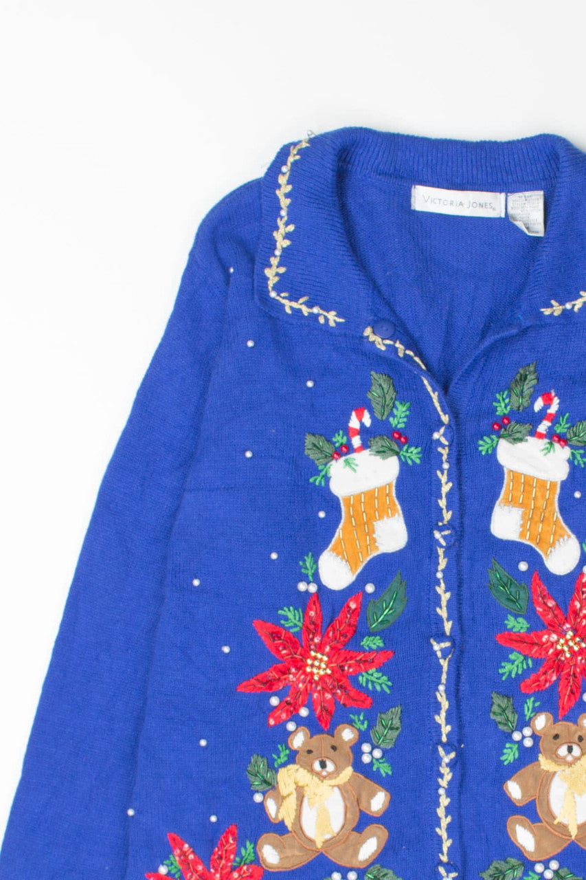 Blue Ugly Christmas Cardigan 52748