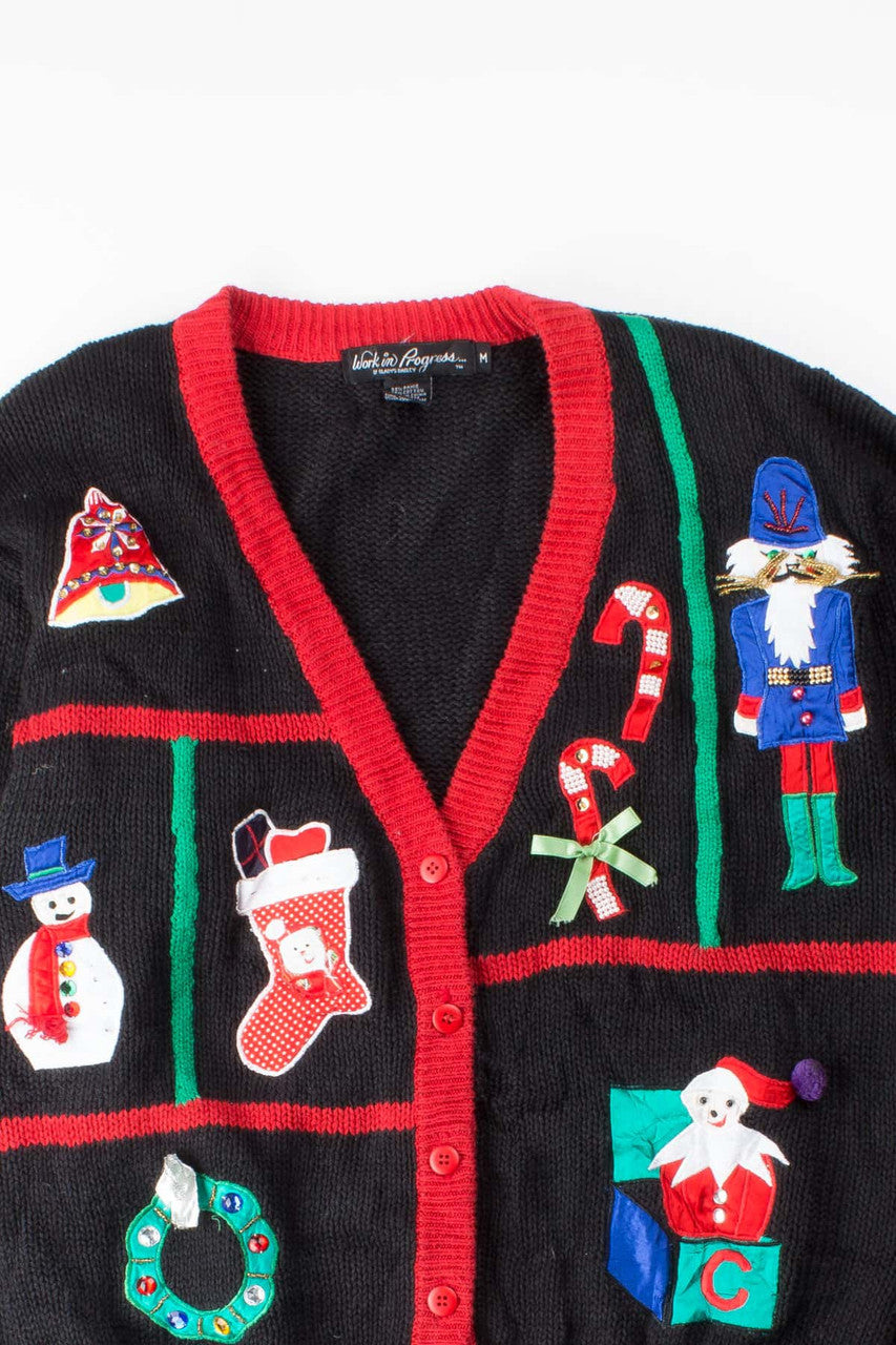 Black Ugly Christmas Cardigan 53016