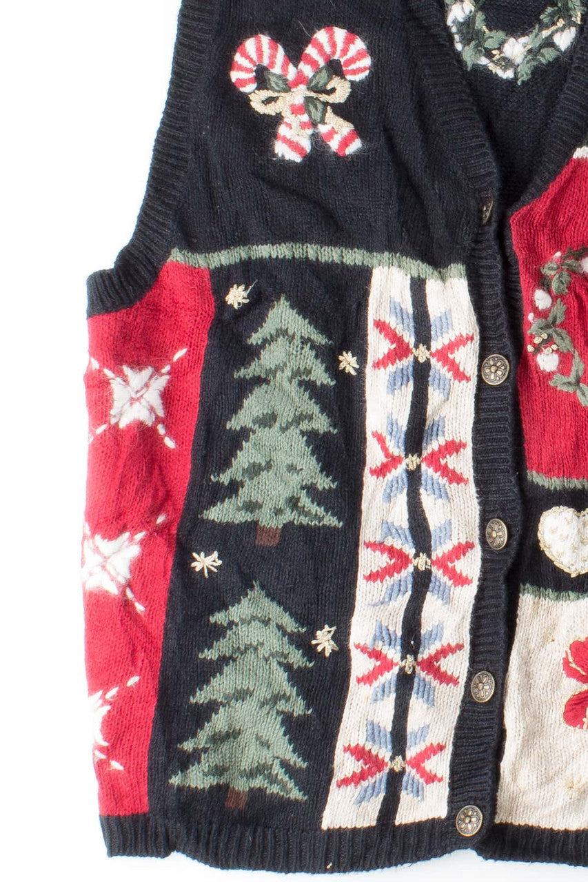 Black Ugly Christmas Vest 53019