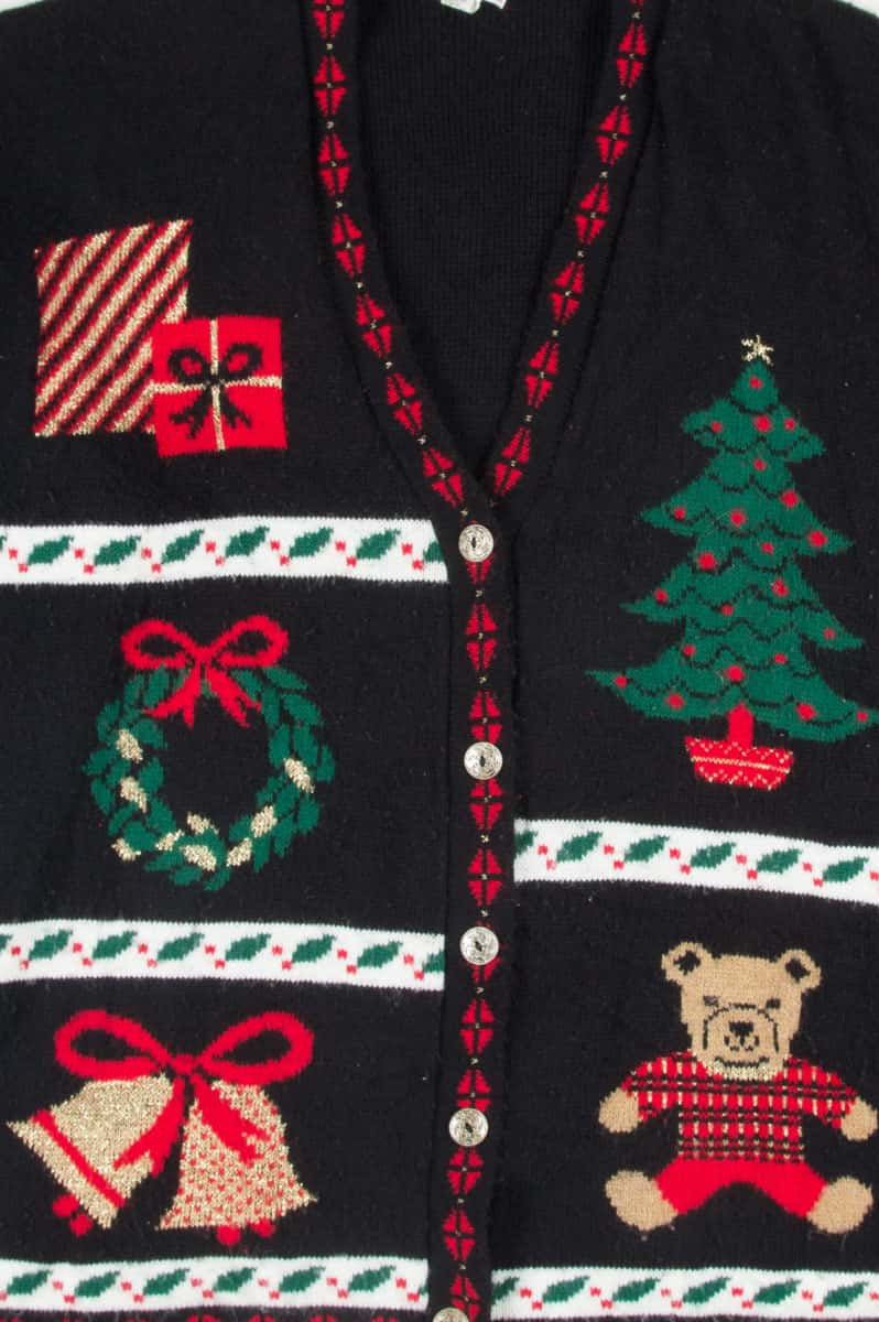 Black Ugly Christmas Cardigan 53174