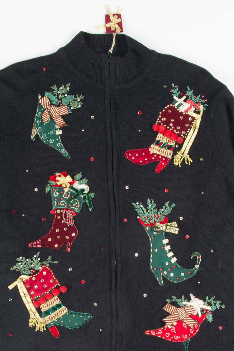 Black Ugly Christmas Cardigan 53203