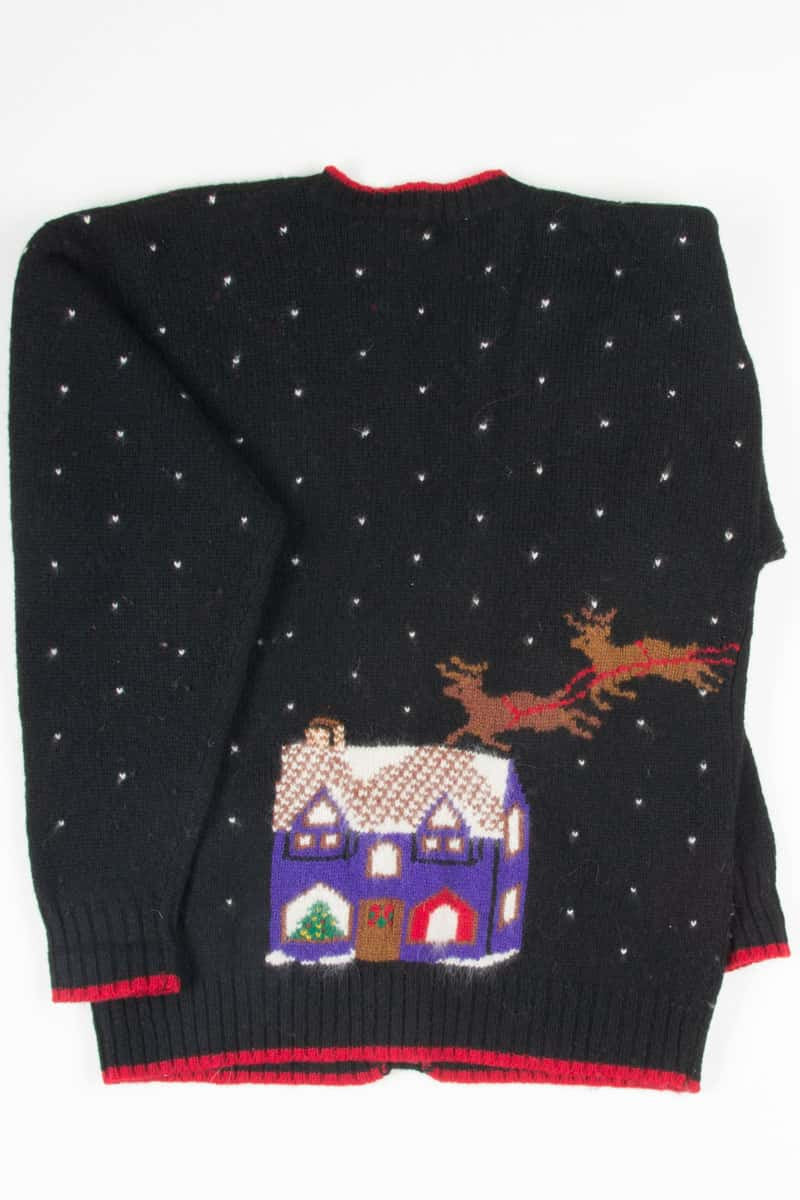 Black Ugly Christmas Cardigan 53205