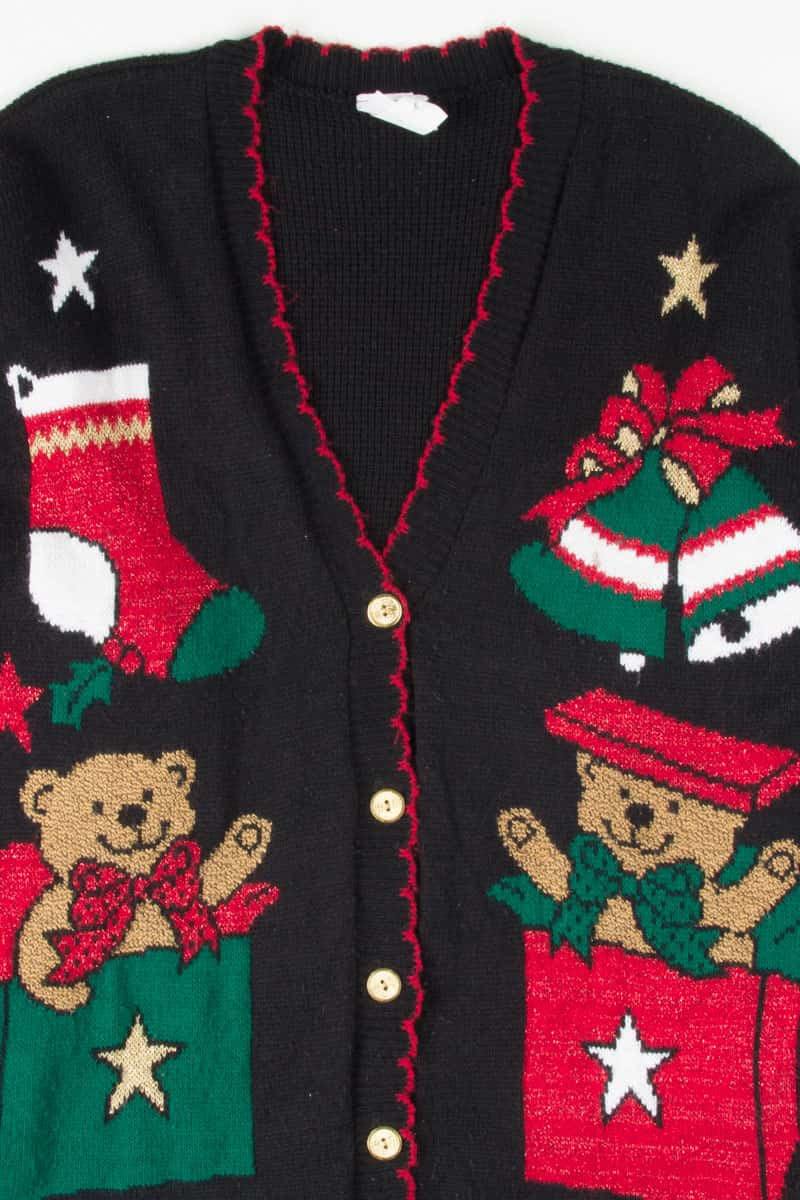 Black Ugly Christmas Cardigan 53287