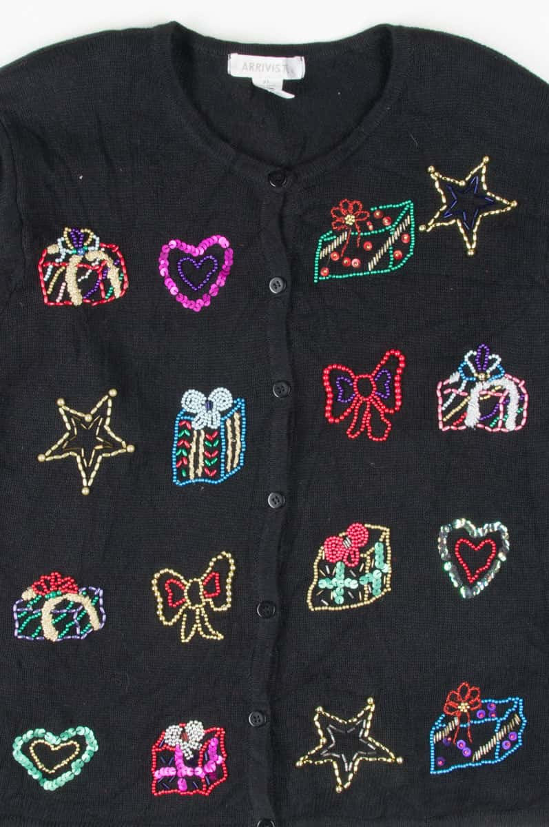 Black Ugly Christmas Cardigan 53288