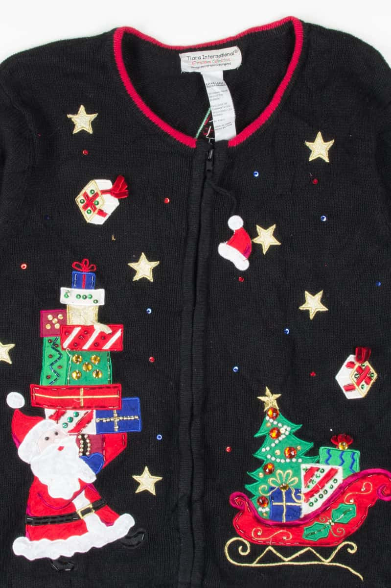 Black Ugly Christmas Cardigan 53537