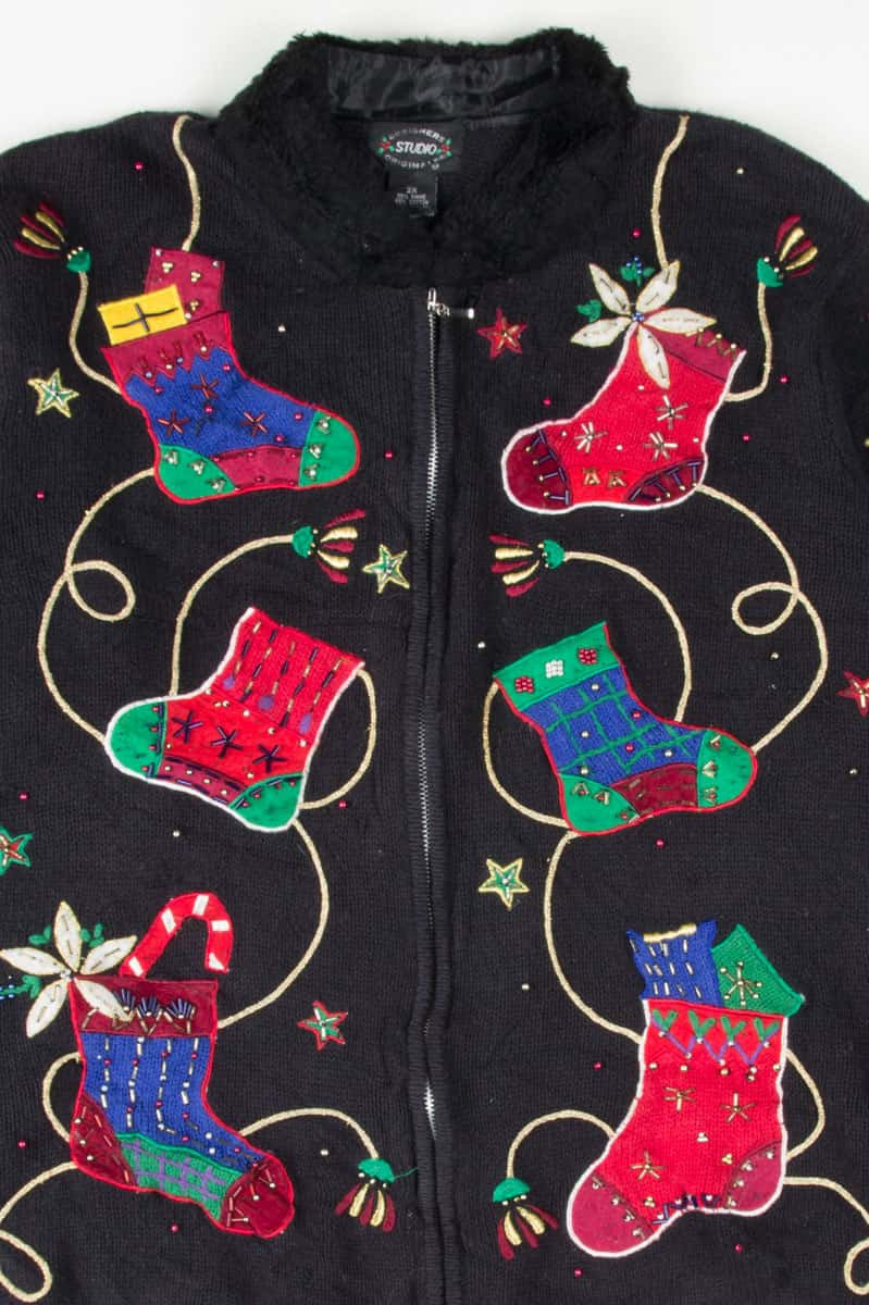 Black Ugly Christmas Cardigan 53618