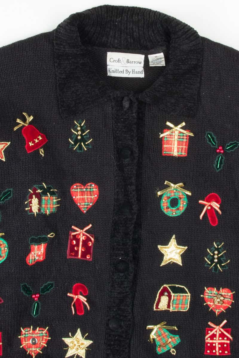 Black Ugly Christmas Cardigan 53709