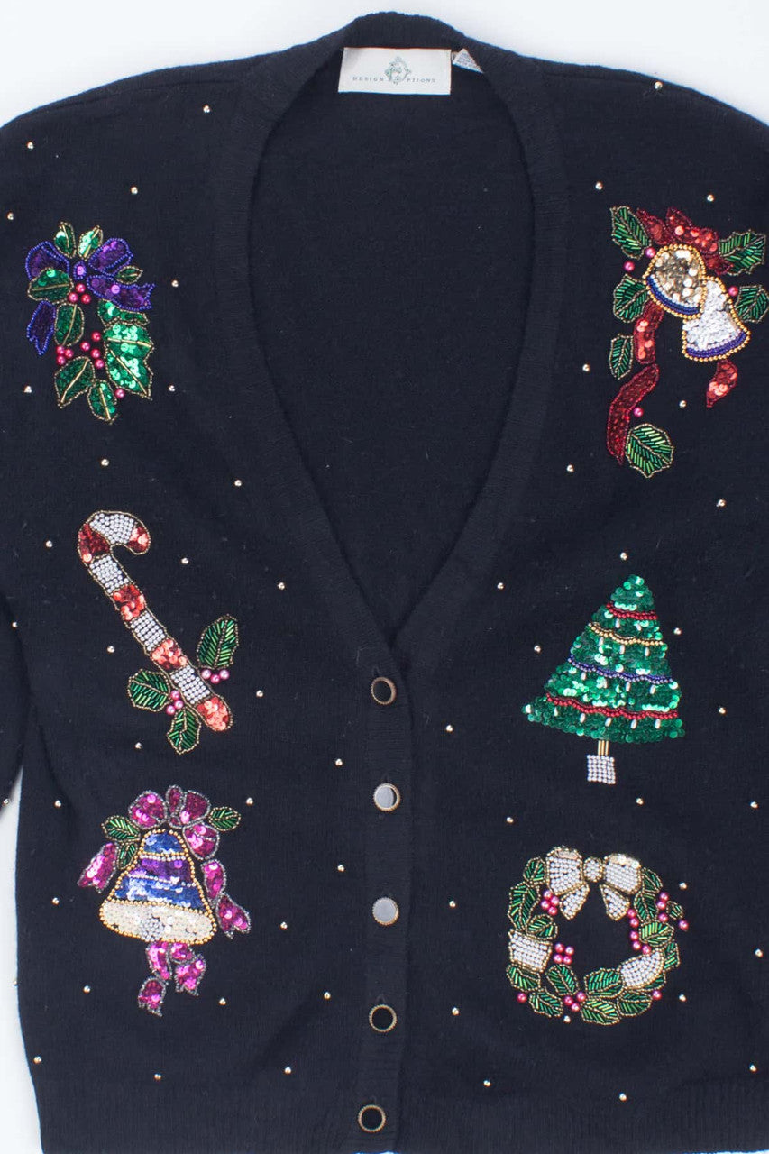 Black Ugly Christmas Cardigan 53716