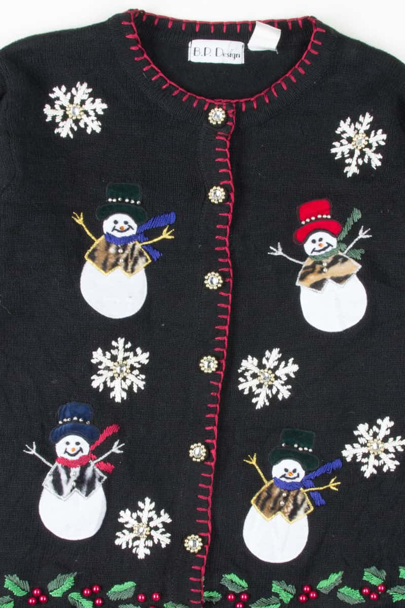 Black Ugly Christmas Cardigan 53850