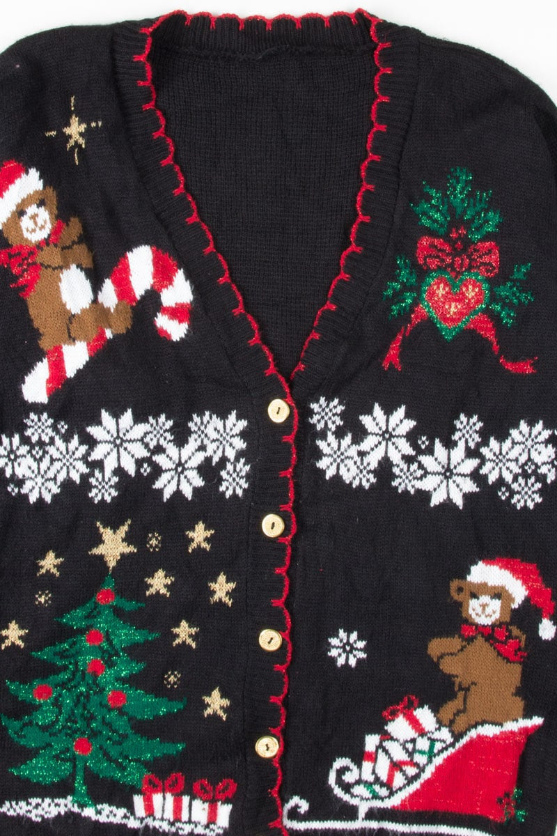 Black Ugly Christmas Cardigan 53950