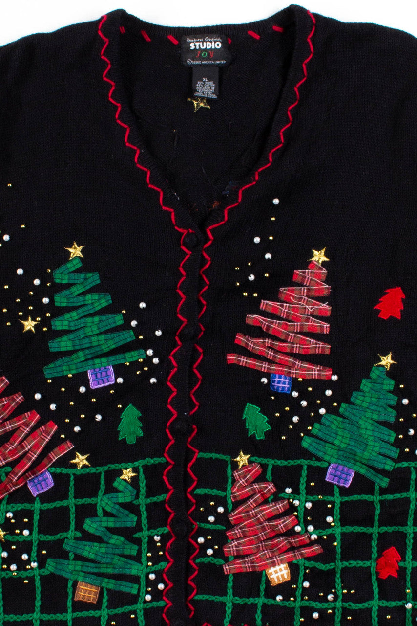 Black Ugly Christmas Cardigan 54043