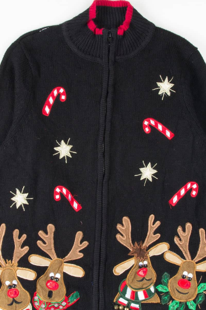 Black Ugly Christmas Cardigan 54095