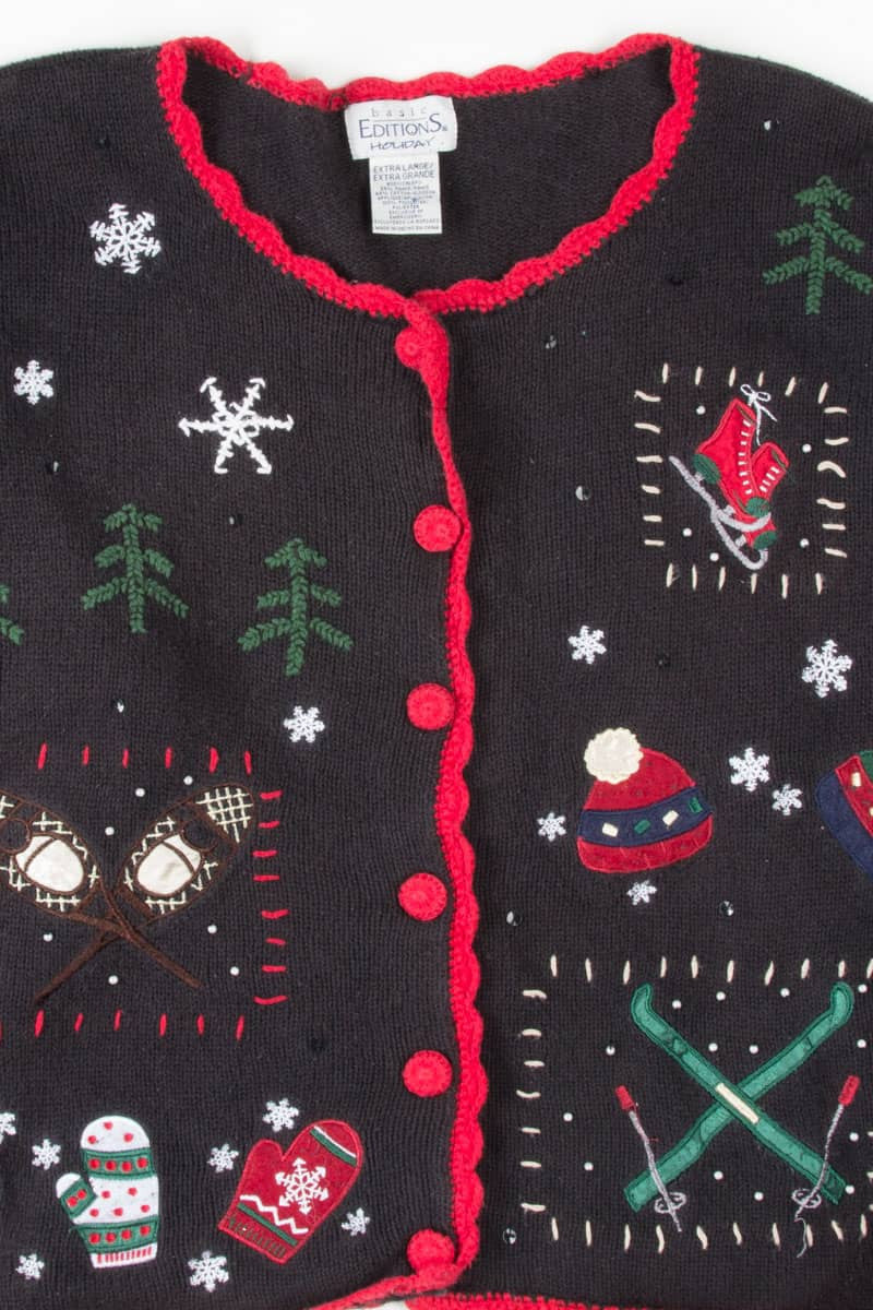 Black Ugly Christmas Cardigan 54169