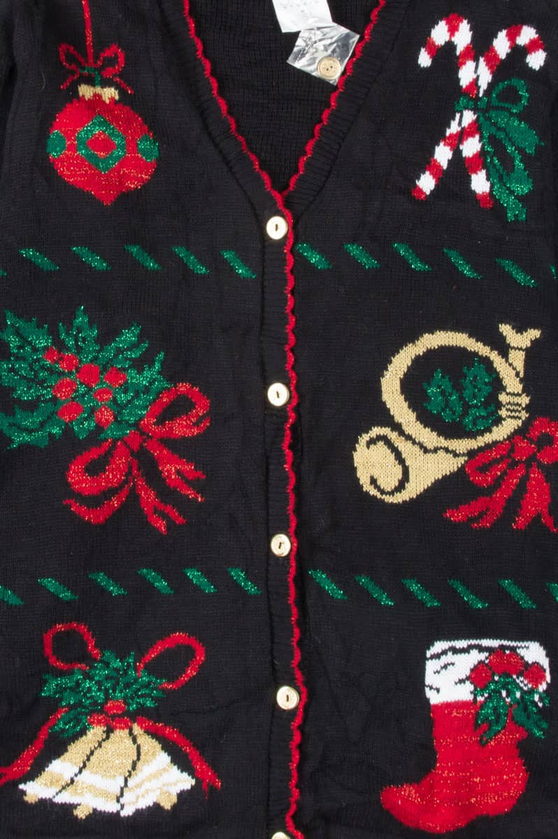 Black Ugly Christmas Cardigan 54185
